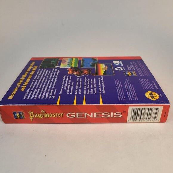 THE PAGEMASTER SEGA GENESIS COMPLETE IN BOX W/ REGISTRATION CARD Very Good - Picture 7 of 10